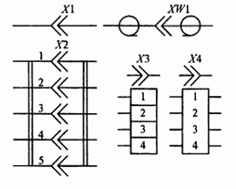 Условное обозначение соединителей в состыкованном виде