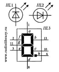 Условное обозначение светодиодов и светодиодных индикаторов