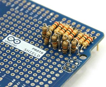 R2R ЦАП на Arduino Shield