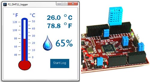 Логгер температуры и относительной влажности на chipKIT