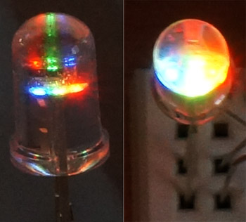 Свечение RGB-светодиода