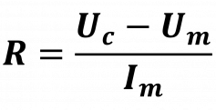 R = (Uc-Um)/Im