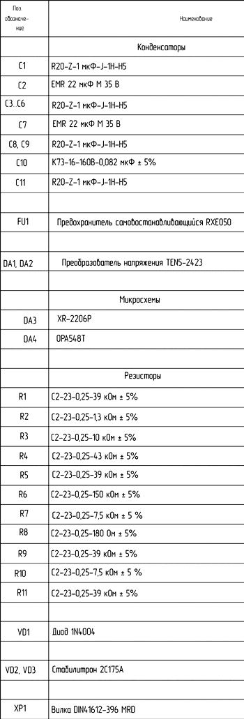 Схема генератора