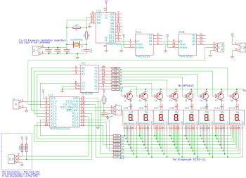 Принципиальная схема частотомера на MSP430