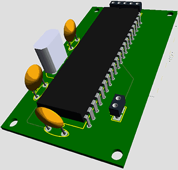3D вид платы