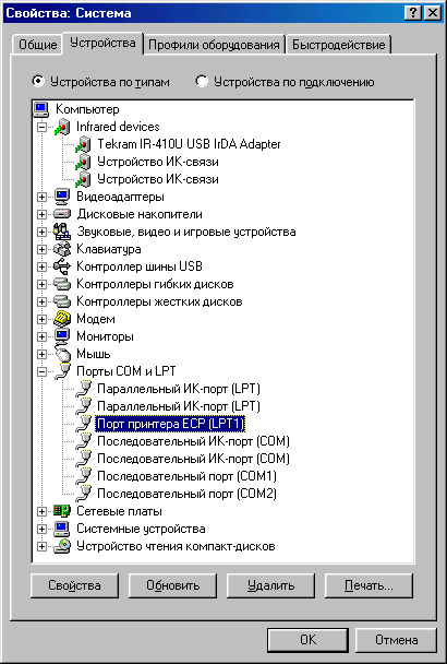 Диалоговое окно Свойства: Система