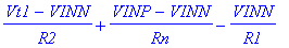 (Vt1-VINN)/R2 (VINP-VINN)/Rn-VINN/R1