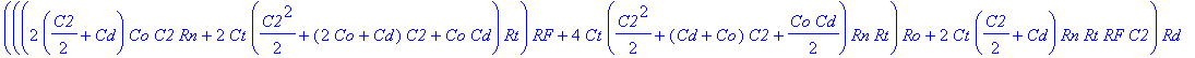 H := (s*C2*Rd*(Ro*Ct*Rt*s Ro Rt)*Rg^3 (Rd*Ro*Ct*Rt*(C2 Cd)*(Rn RF)*s^2 (((C2 Cd)*(Rn RF)*Ro C2*Rt*RF)*Rd Ro*Ct*Rt*(Rn RF))*s Ro*(Rn RF))*Rg^2 Ro*(RF*Rn*Rd*(C2 Cd)*s (Rn RF)*Rd RF*Rn)*(Ct*Rt*s 1)*Rg RF*...
