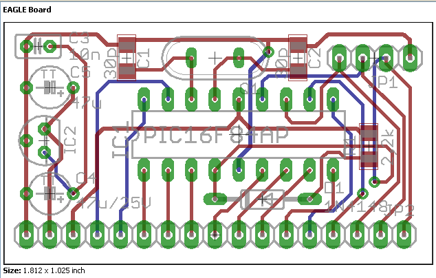 Пример платы в Eagle CAD
