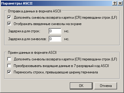 Программа HyperTerminal