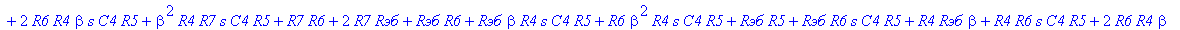 H := (`Rэб`*R7*C4*R5 R7*R6*C4*R5 R4*R6*C4*R5 beta^2*R4*R7*C4*R5 R6*beta^2*R4*C4*R5 R4*R7*C4*R5 `Rэб`*R6*C4*R5 `Rэб`*R7*beta*C4*R5 2*R4*R7*beta*C4*R5 4*R*R7*s*C^2*R4*R5 4*s*C*R6*R4*R7*beta*C4*R5 4*R*s^2...