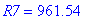 R7 = 961.54
