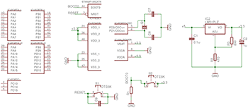 Базовая схема подключения контроллеров STM32F1