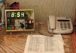 Часы и термометр