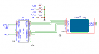 Схема DIY игровой консоли на STM32