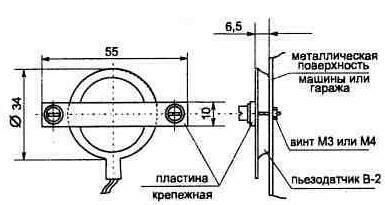 Вид крепления датчика