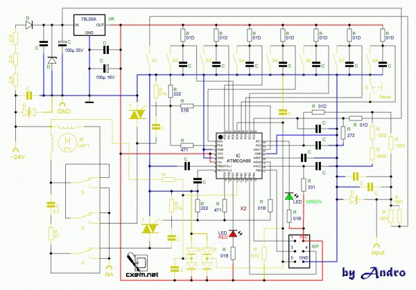 Принципиальная схема электропривода Danfoss AME 120 NL