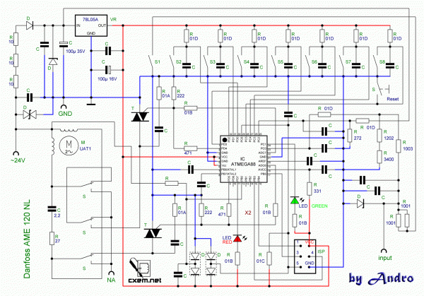Принципиальная схема электропривода Danfoss AME 120 NL