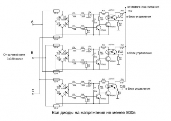 Схема блока синхронизации
