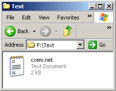 Каталог с текстовым файлом "Text"