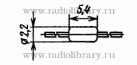 Стабилитрон КС124Д-1  цоколевка и размеры