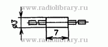 Стабилитрон КС147Г  цоколевка и размеры