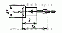 Стабилитрон КС191Ф1  цоколевка и размеры