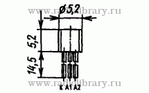 Стабилитрон КС535А  цоколевка и размеры